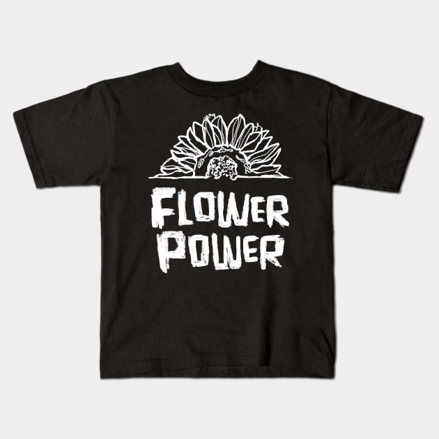 Flower Power for Flower Child Kids T-Shirt by badlydrawnbabe